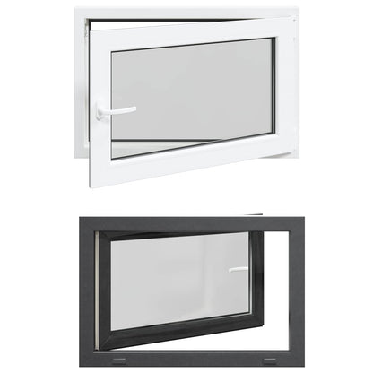 Finestra per Soffitta RISOR 90 x 60 cm PVC e Vetro Antracite | homemem39