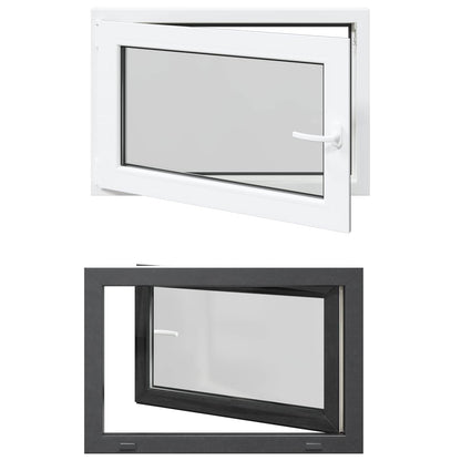 Finestra per Soffitta RISOR 90 x 70 cm PVC e Vetro Antracite | homemem39