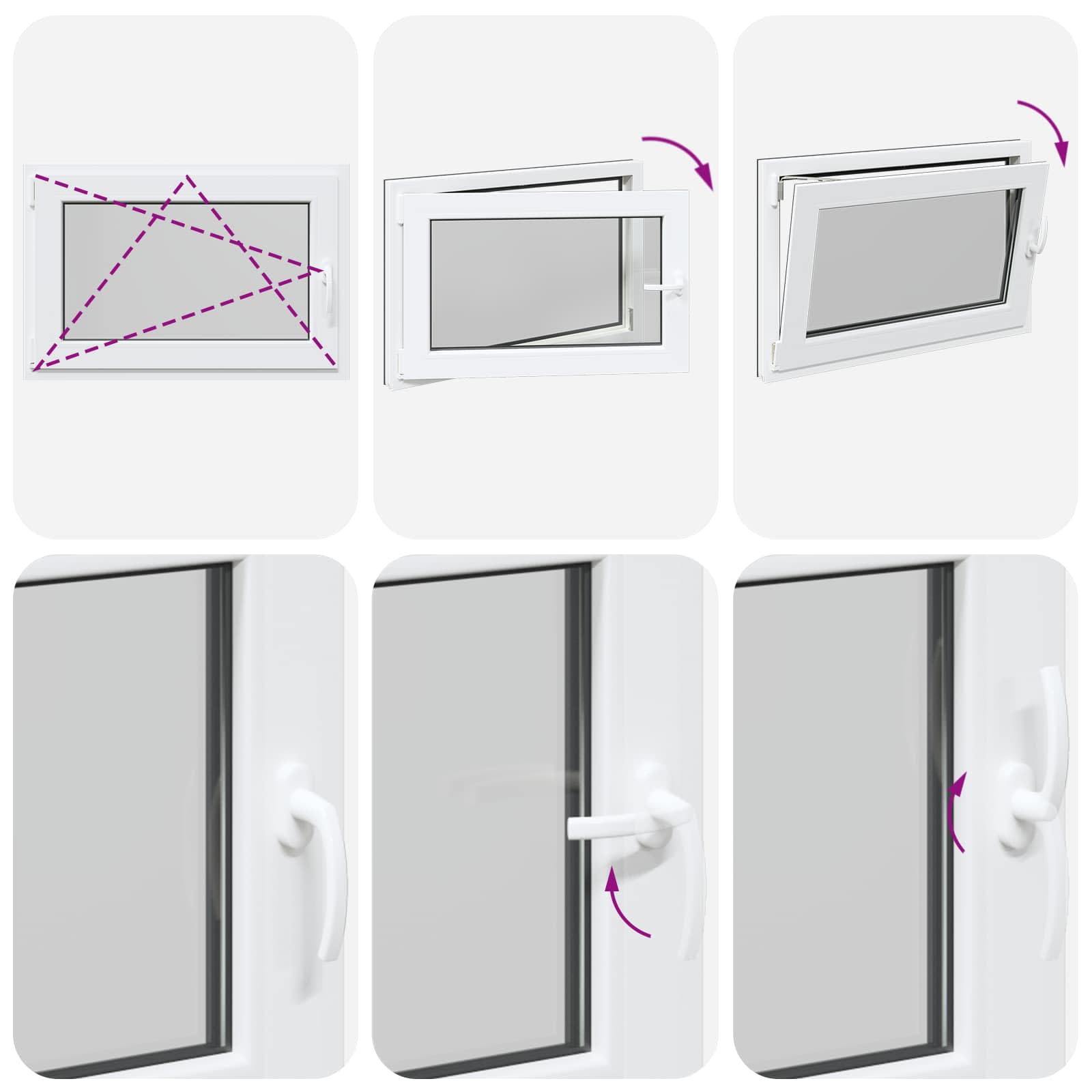 Finestra per Soffitta RISOR 90 x 70 cm PVC e Vetro Antracite | homemem39