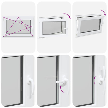 Finestra per Soffitta RISOR 90 x 70 cm PVC e Vetro Antracite | homemem39