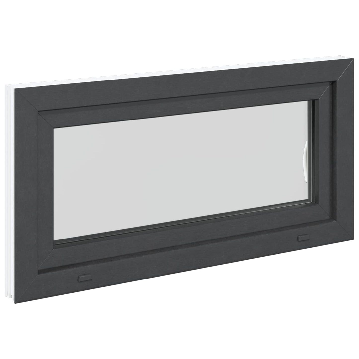 Finestra per Soffitta RISOR 100 x 50 cm PVC e Vetro Antracite | homemem39