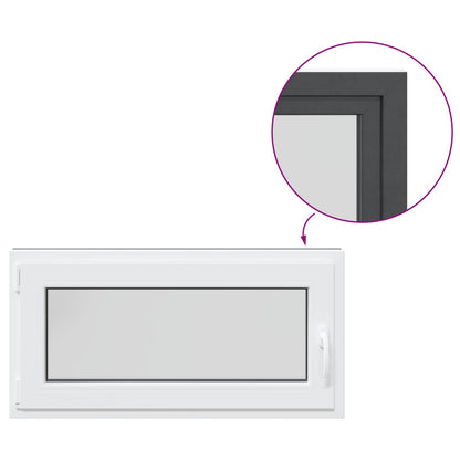 Finestra per Soffitta RISOR 100 x 50 cm PVC e Vetro Antracite | homemem39