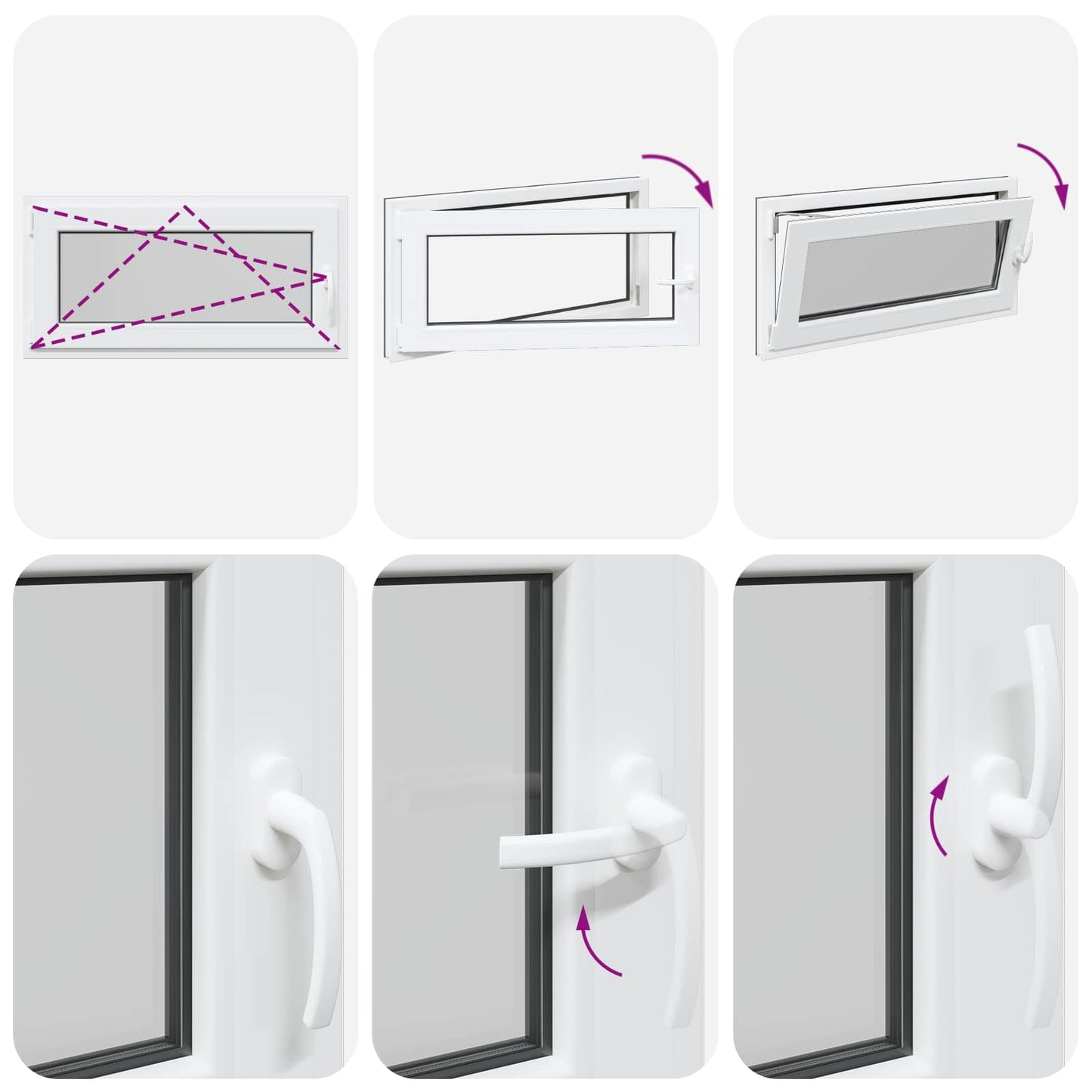 Finestra per Soffitta RISOR 100 x 50 cm PVC e Vetro Antracite | homemem39