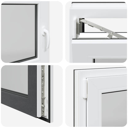 Finestra per Soffitta RISOR 100 x 60 cm PVC e Vetro Antracite | homemem39