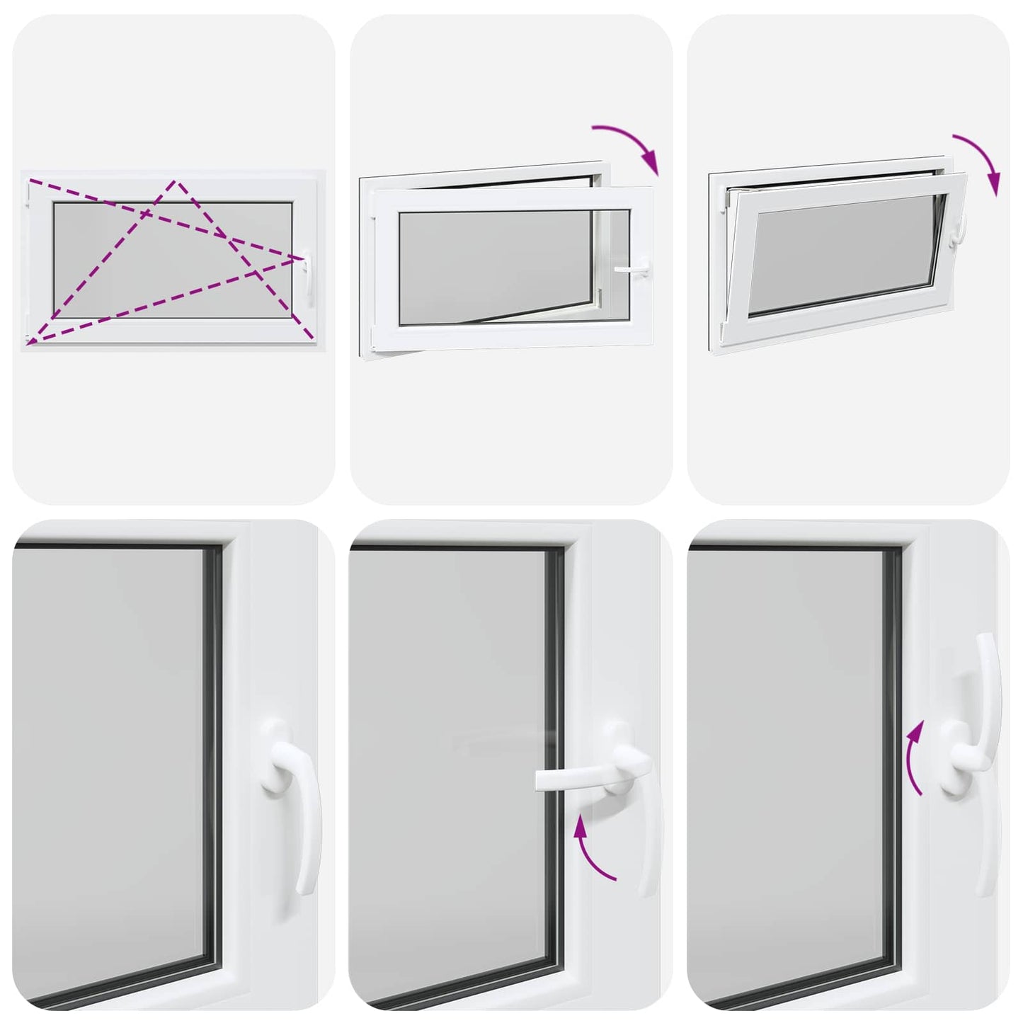 Finestra per Soffitta RISOR 100 x 60 cm PVC e Vetro Antracite | homemem39