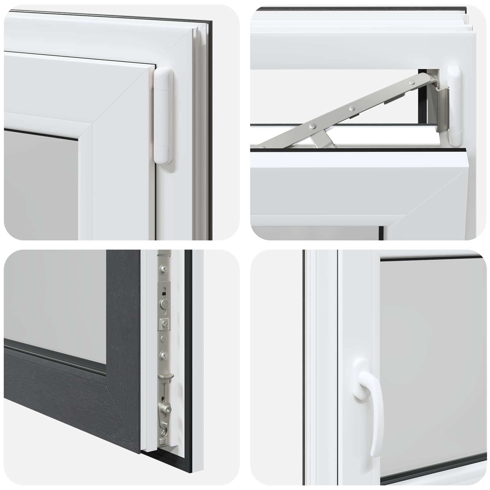Finestra per Soffitta RISOR 100 x 70 cm PVC e Vetro Antracite | homemem39