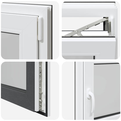 Finestra per Soffitta RISOR 100 x 70 cm PVC e Vetro Antracite | homemem39