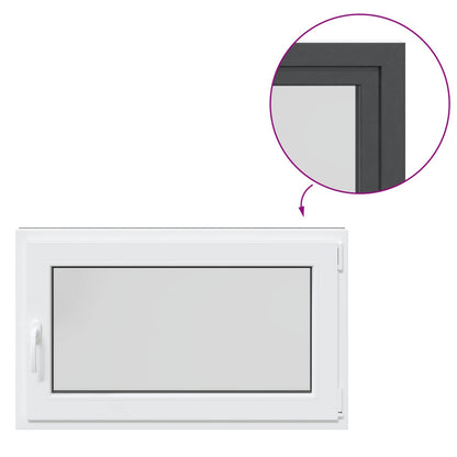 Finestra per Soffitta RISOR 100 x 70 cm PVC e Vetro Antracite | homemem39