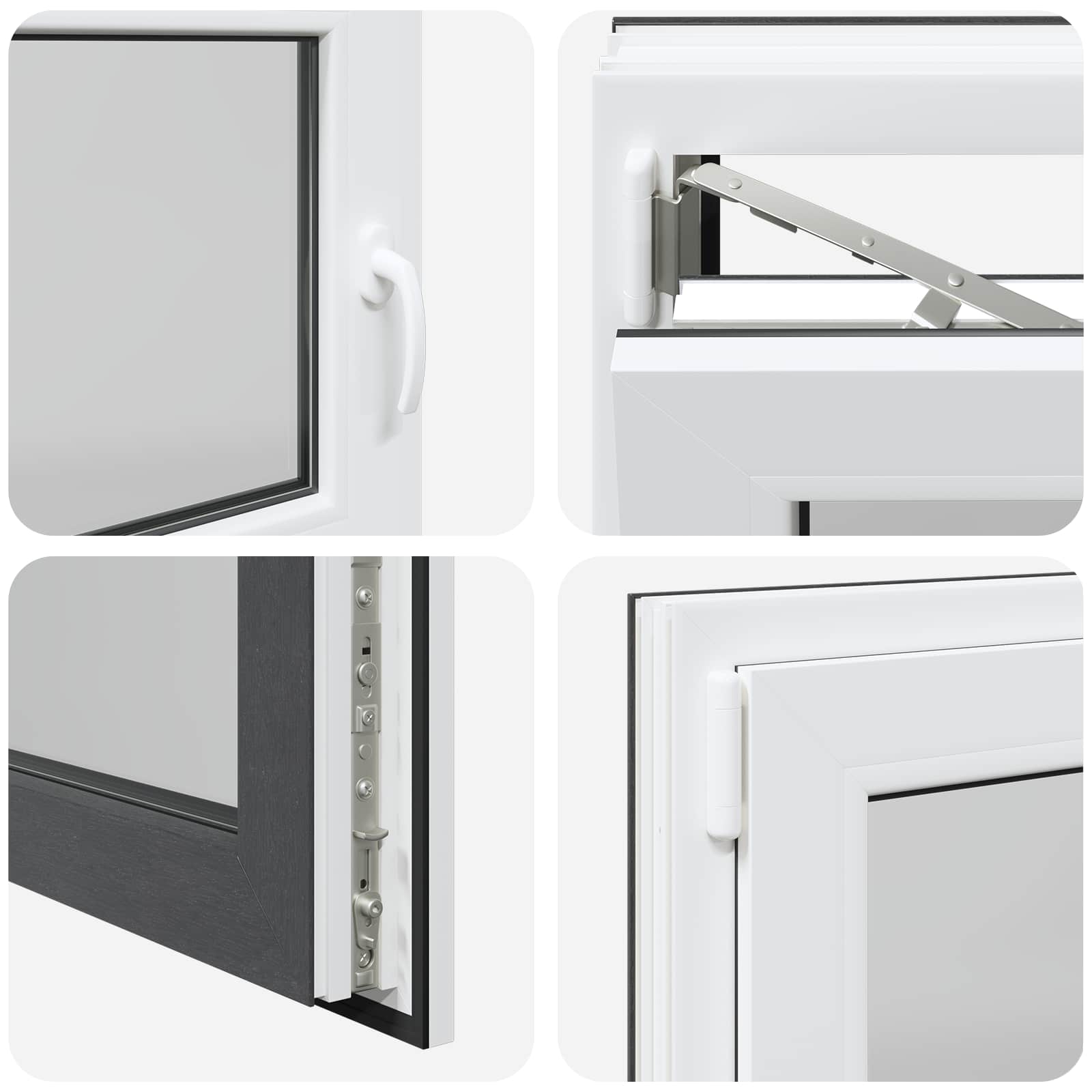 Finestra per Soffitta RISOR 100 x 70 cm PVC e Vetro Antracite | homemem39