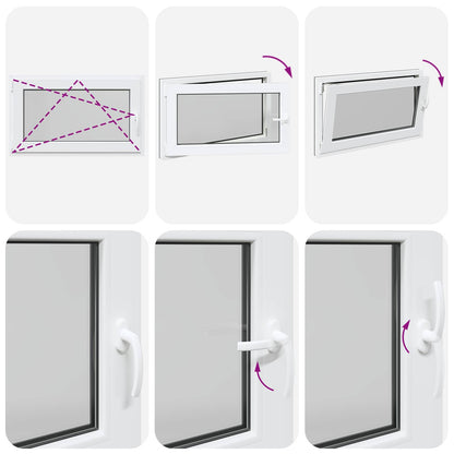 Finestra per Soffitta RISOR 100 x 70 cm PVC e Vetro Antracite | homemem39