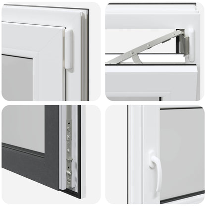 Finestra per Soffitta RISOR 110 x 50 cm PVC e Vetro Antracite | homemem39