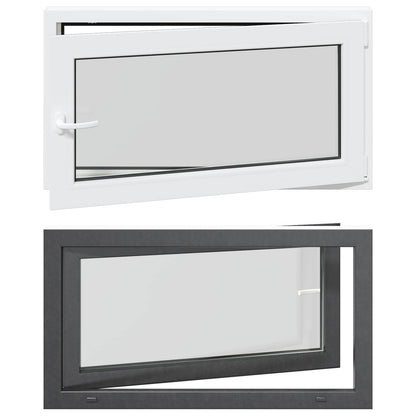 Finestra per Soffitta RISOR 110 x 50 cm PVC e Vetro Antracite | homemem39