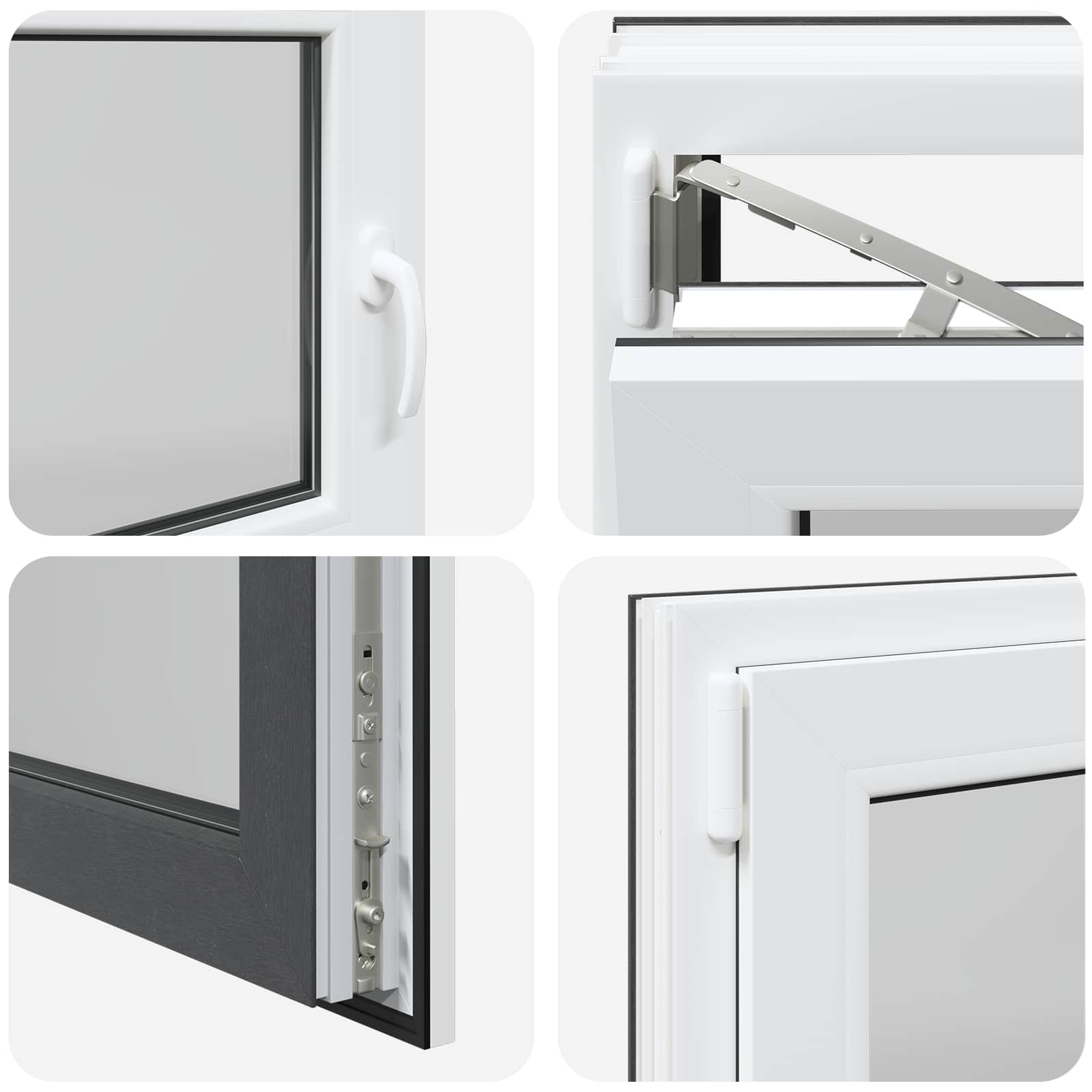 Finestra per Soffitta RISOR 110 x 50 cm PVC e Vetro Antracite | homemem39