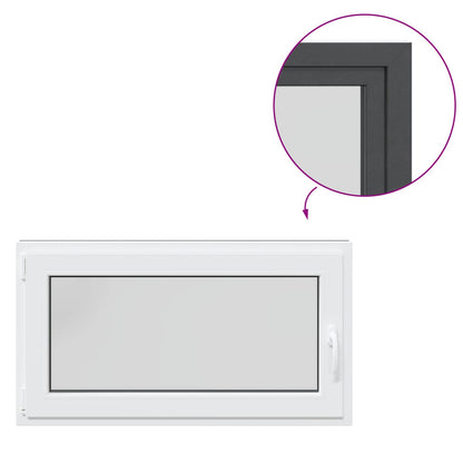 Finestra per Soffitta RISOR 110 x 50 cm PVC e Vetro Antracite | homemem39