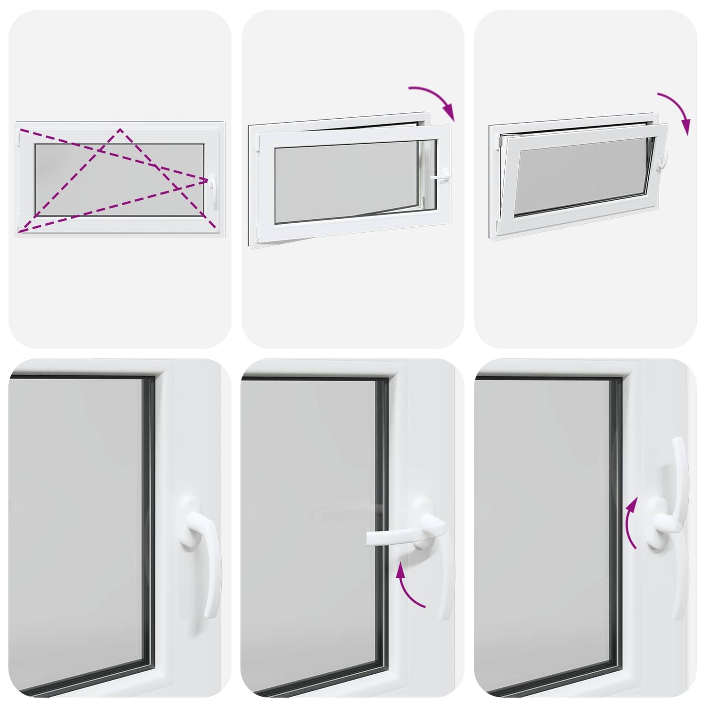 Finestra per Soffitta RISOR 110 x 50 cm PVC e Vetro Antracite | homemem39