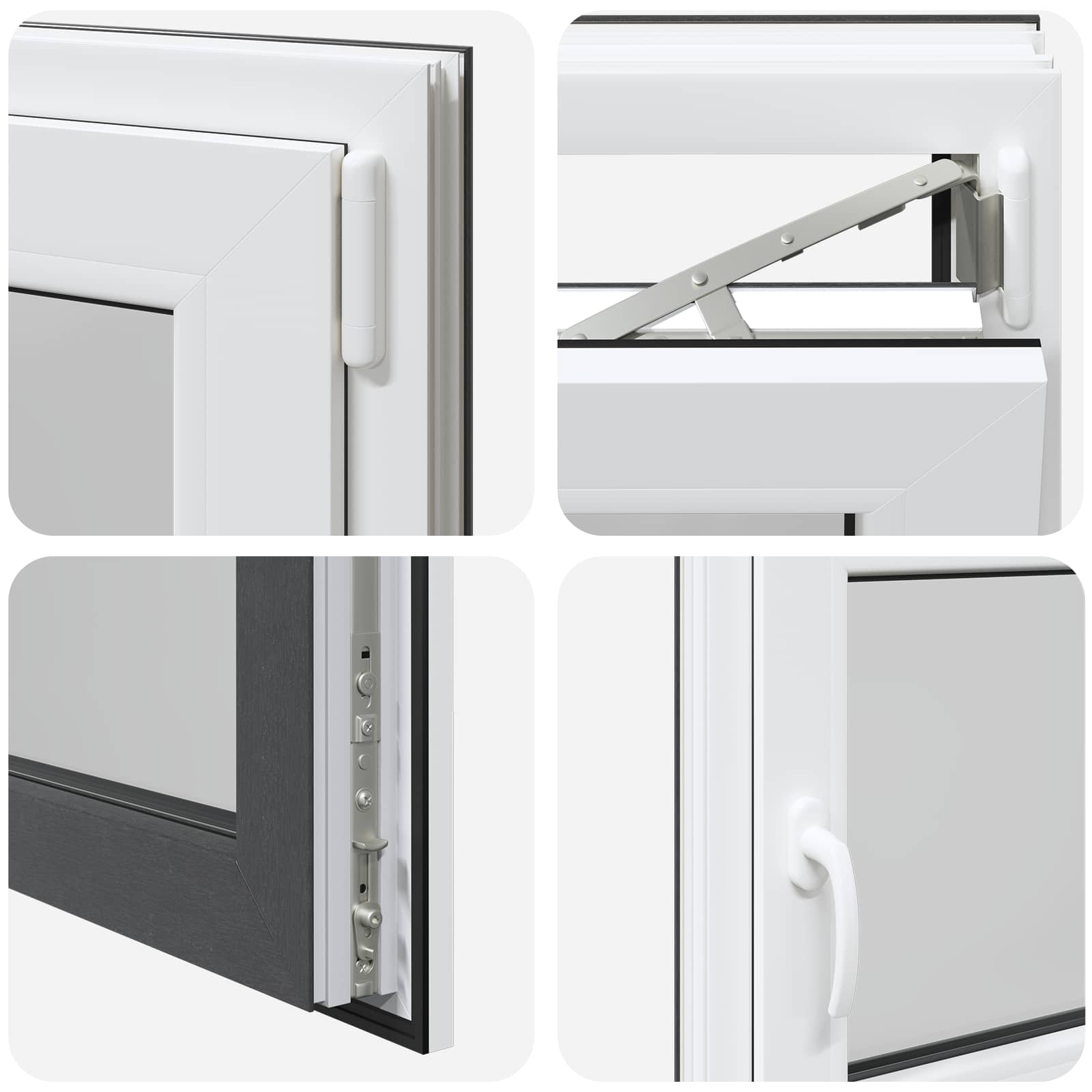 Finestra per Soffitta RISOR 110 x 60 cm PVC e Vetro Antracite | homemem39