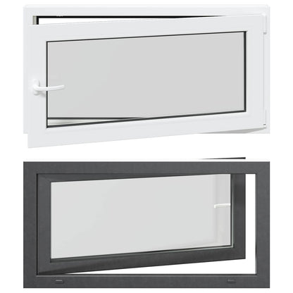 Finestra per Soffitta RISOR 110 x 60 cm PVC e Vetro Antracite | homemem39