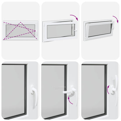 Finestra per Soffitta RISOR 110 x 60 cm PVC e Vetro Antracite | homemem39