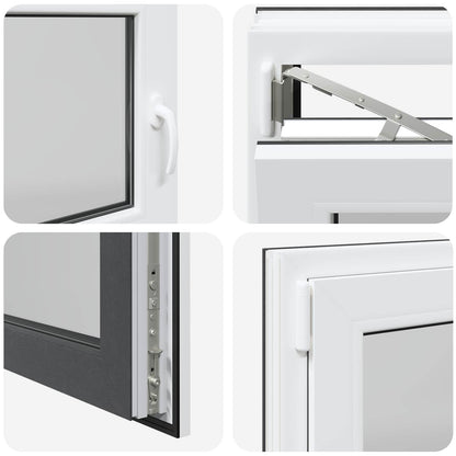 Finestra per Soffitta RISOR 110 x 70 cm PVC e Vetro Antracite | homemem39