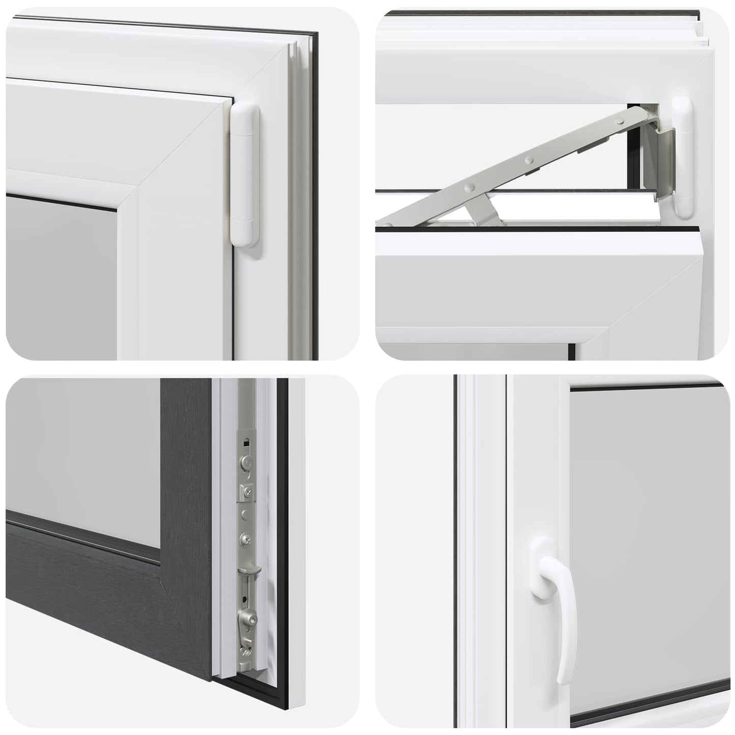 Finestra per Soffitta RISOR 120 x 60 cm PVC e Vetro Antracite | homemem39