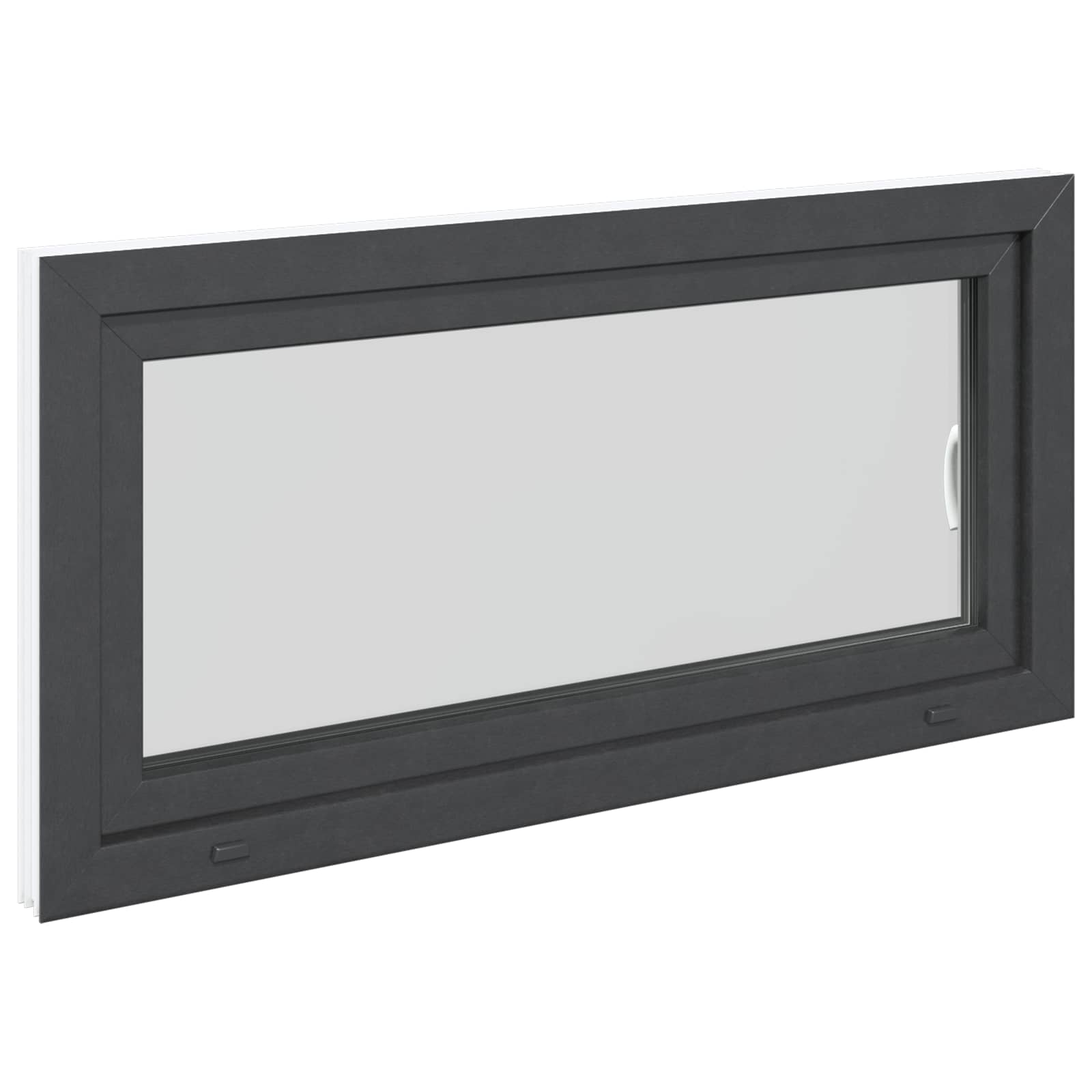 Finestra per Soffitta RISOR 120 x 60 cm PVC e Vetro Antracite | homemem39