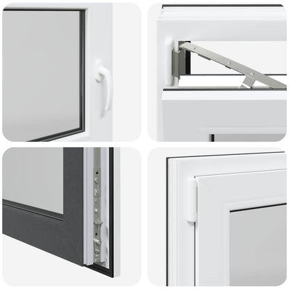 Finestra per Soffitta RISOR 120 x 60 cm PVC e Vetro Antracite | homemem39