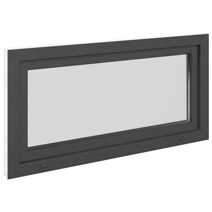Finestra per Soffitta RISOR 120 x 60 cm PVC e Vetro Antracite | homemem39