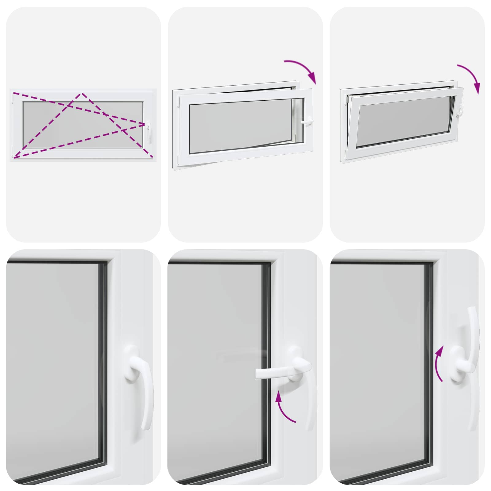 Finestra per Soffitta RISOR 120 x 60 cm PVC e Vetro Antracite | homemem39
