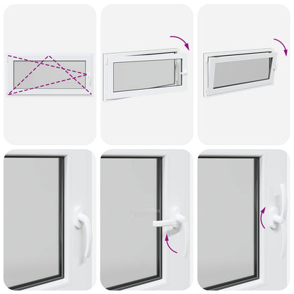 Finestra per Soffitta RISOR 120 x 60 cm PVC e Vetro Antracite