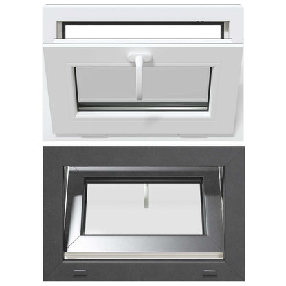 Finestra per Soffitta RISOR 60 x 40 cm PVC e Vetro Antracite | homemem39