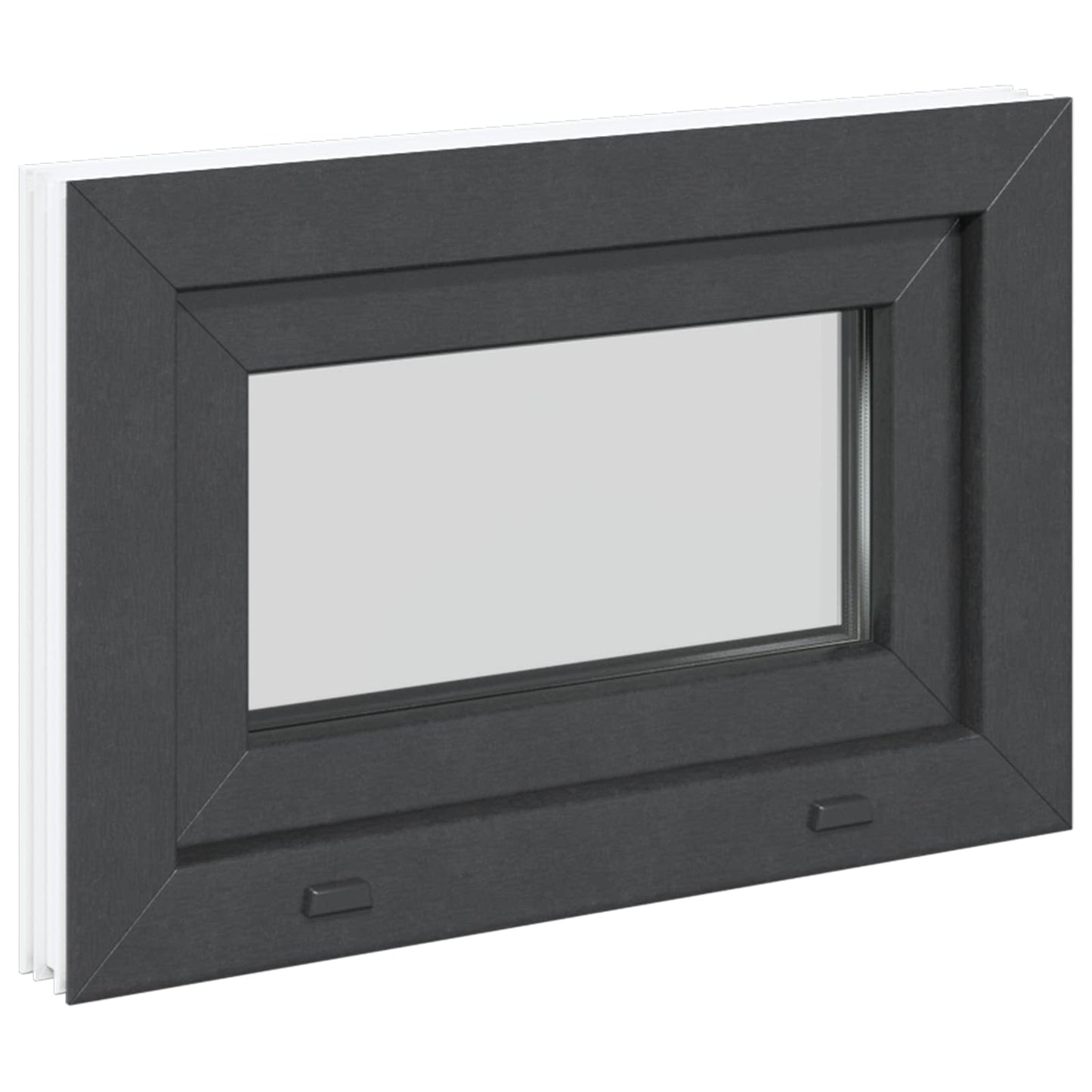 Finestra per Soffitta RISOR 60 x 40 cm PVC e Vetro Antracite | homemem39