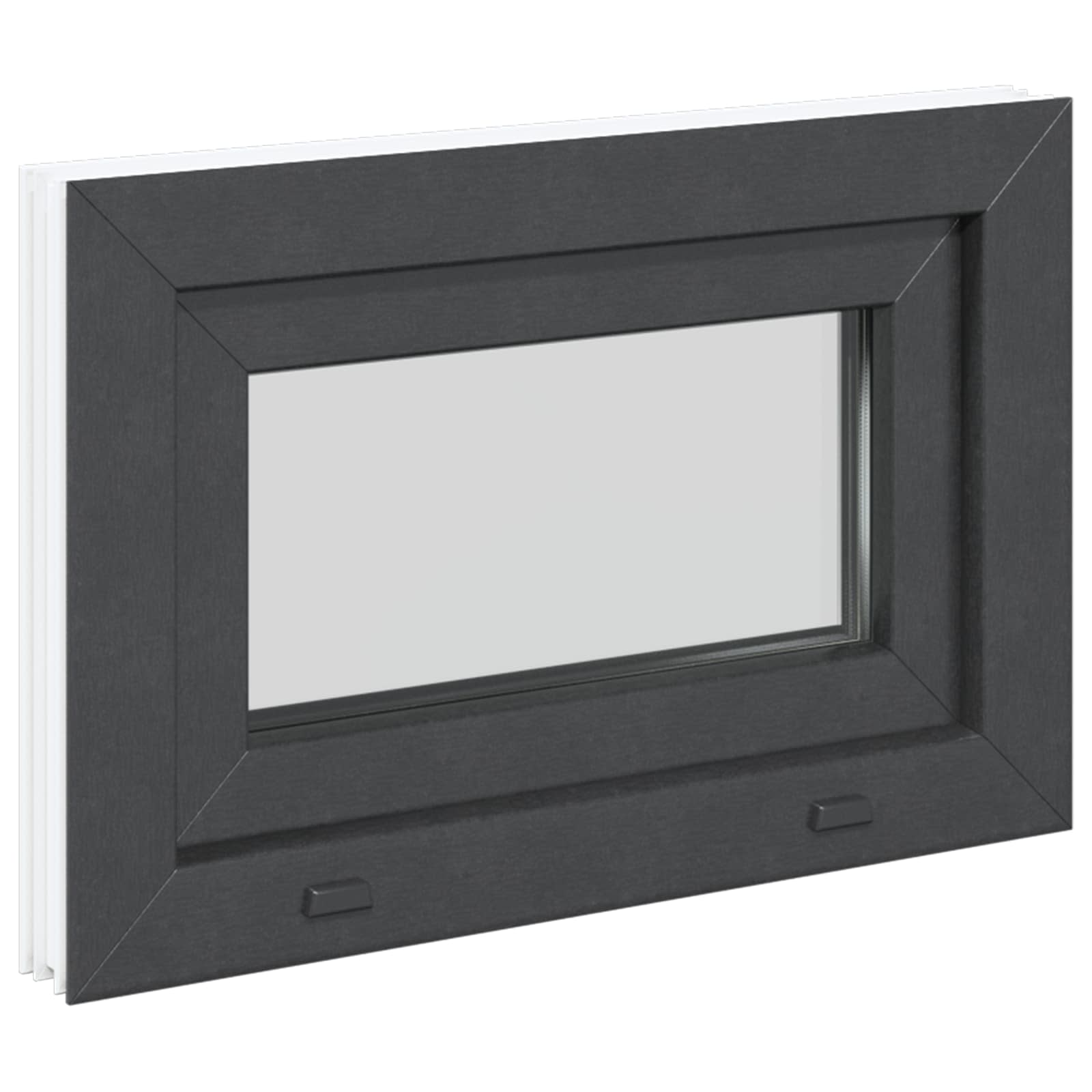 Finestra per Soffitta RISOR 60 x 40 cm PVC e Vetro Antracite | homemem39