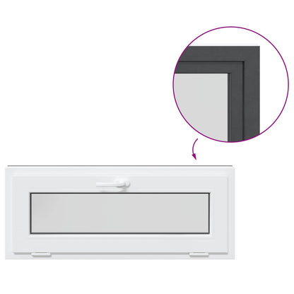 Finestra per Soffitta RISOR 100 x 40 cm PVC e Vetro Antracite | homemem39