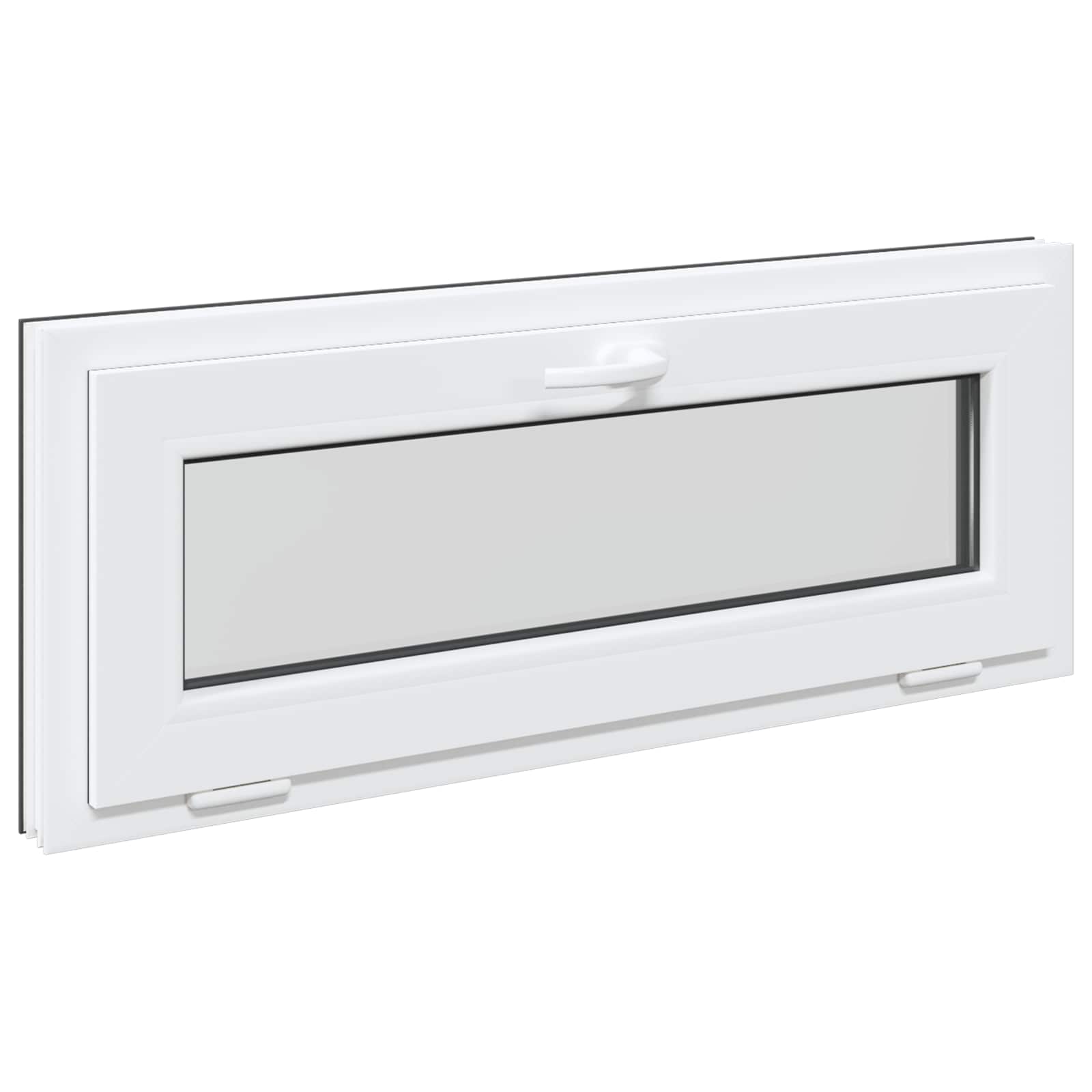 Finestra per Soffitta RISOR 100 x 40 cm PVC e Vetro Antracite | homemem39