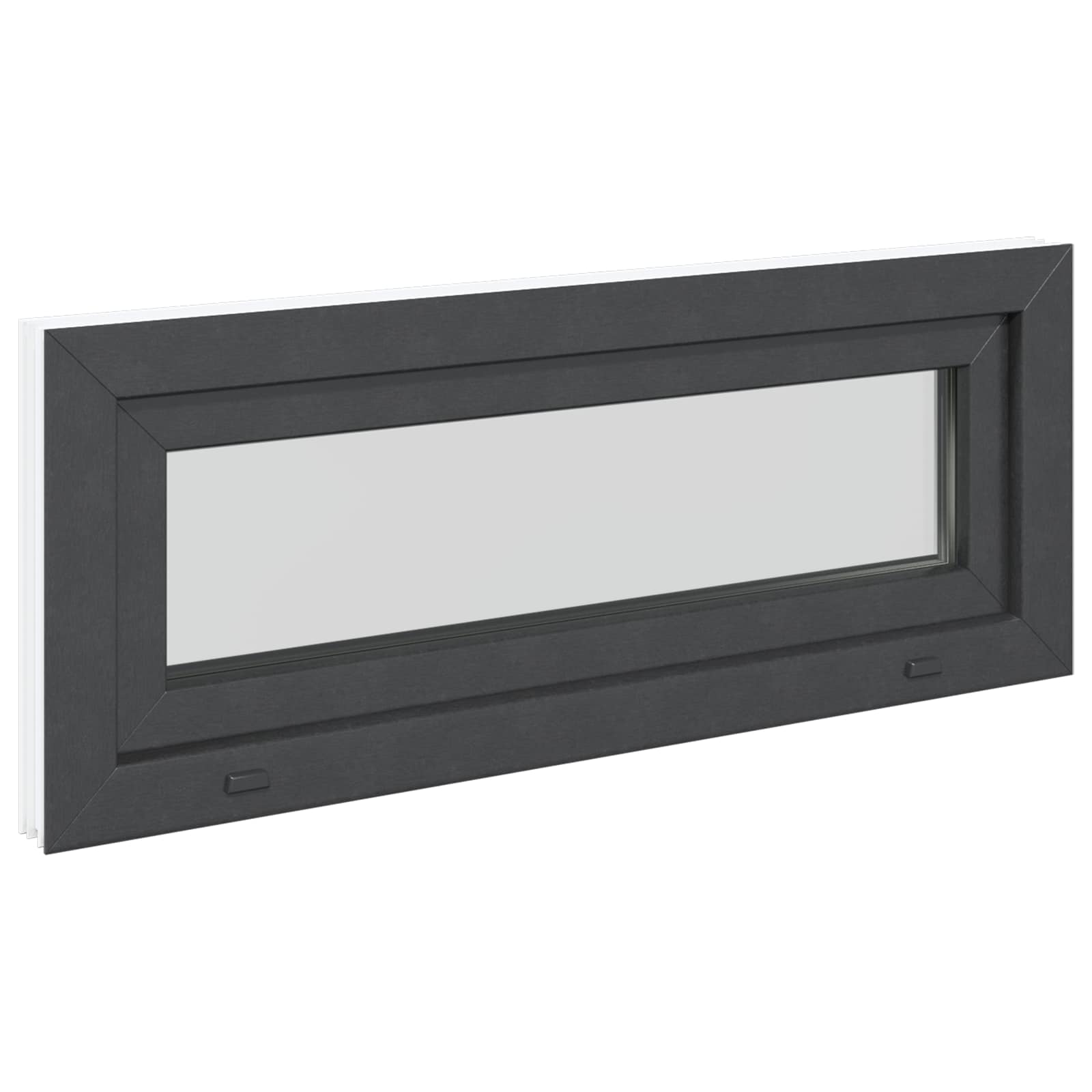 Finestra per Soffitta RISOR 100 x 40 cm PVC e Vetro Antracite | homemem39
