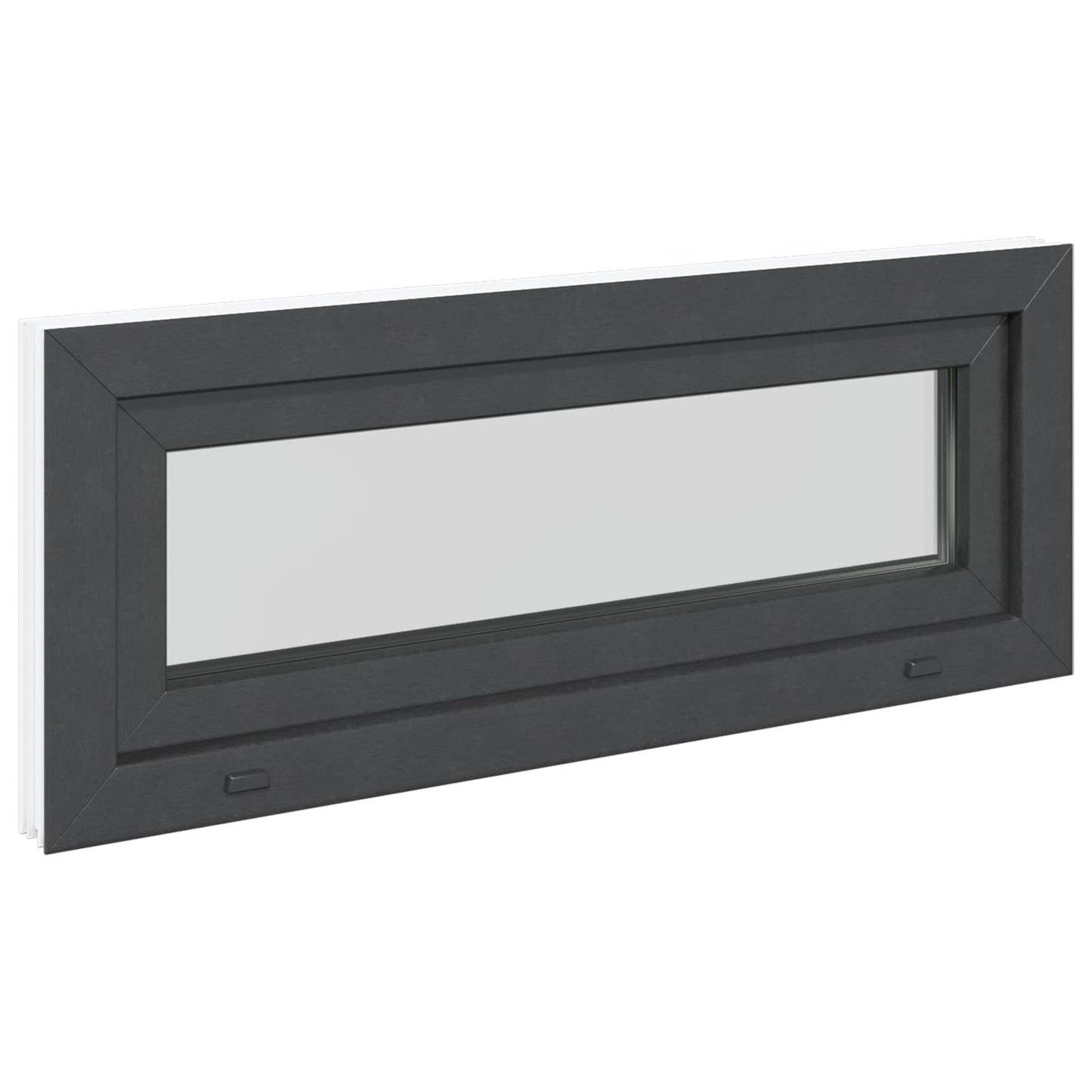 Finestra per Soffitta RISOR 110 x 40 cm PVC e Vetro Antracite | homemem39