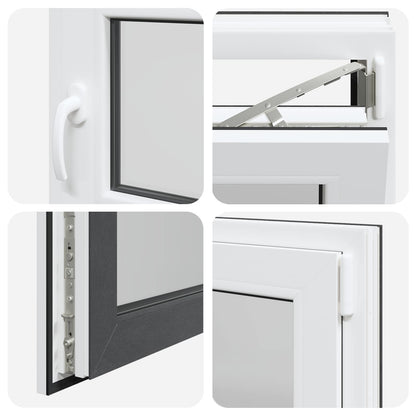 Finestra per Soffitta RISOR 50 x 50 cm PVC e Vetro Antracite | homemem39