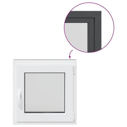 Finestra per Soffitta RISOR 50 x 50 cm PVC e Vetro Antracite | homemem39