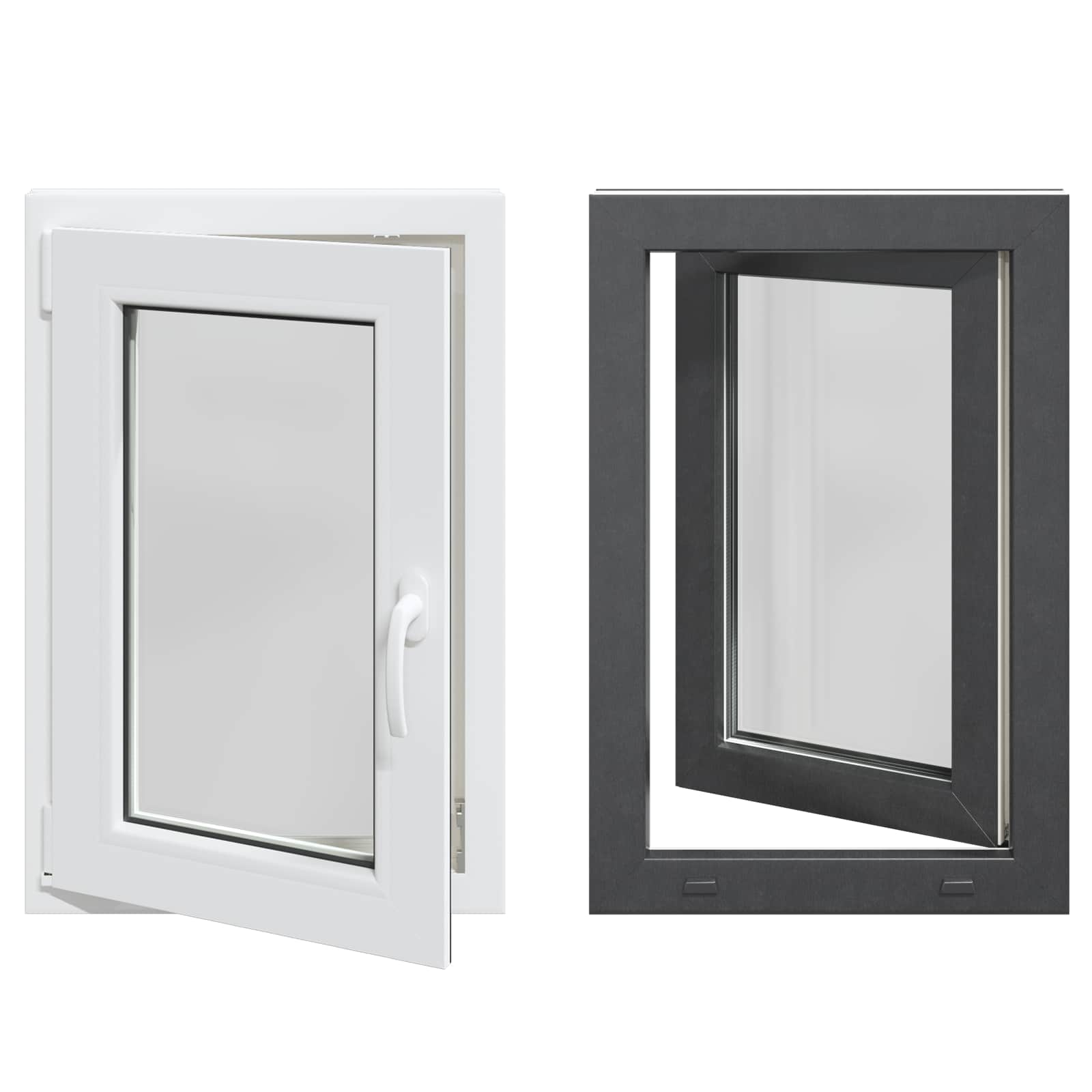 Finestra per Soffitta RISOR 50 x 75 cm PVC e Vetro Antracite | homemem39
