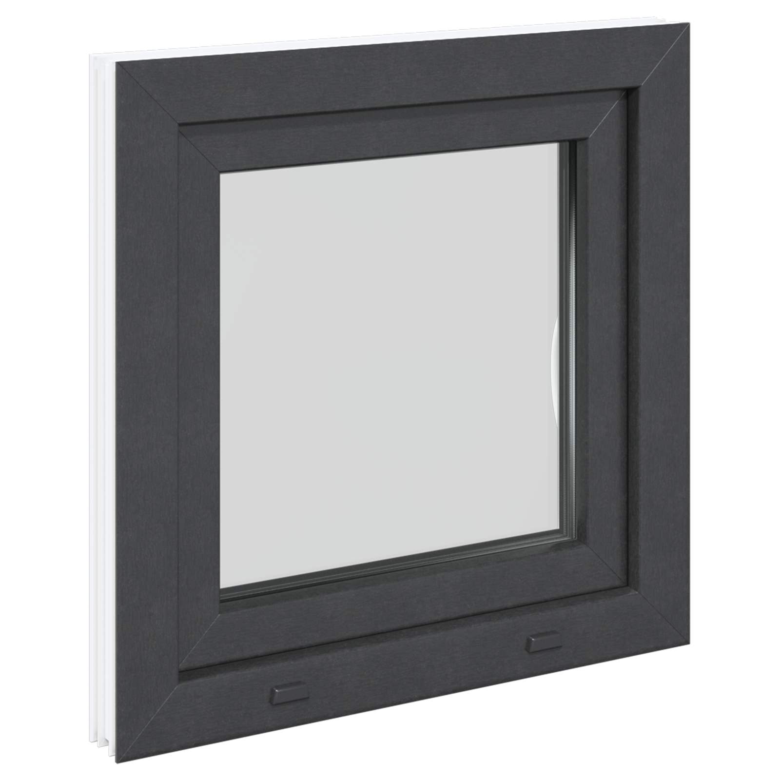 Finestra per Soffitta RISOR 60 x 60 cm PVC e Vetro Antracite | homemem39