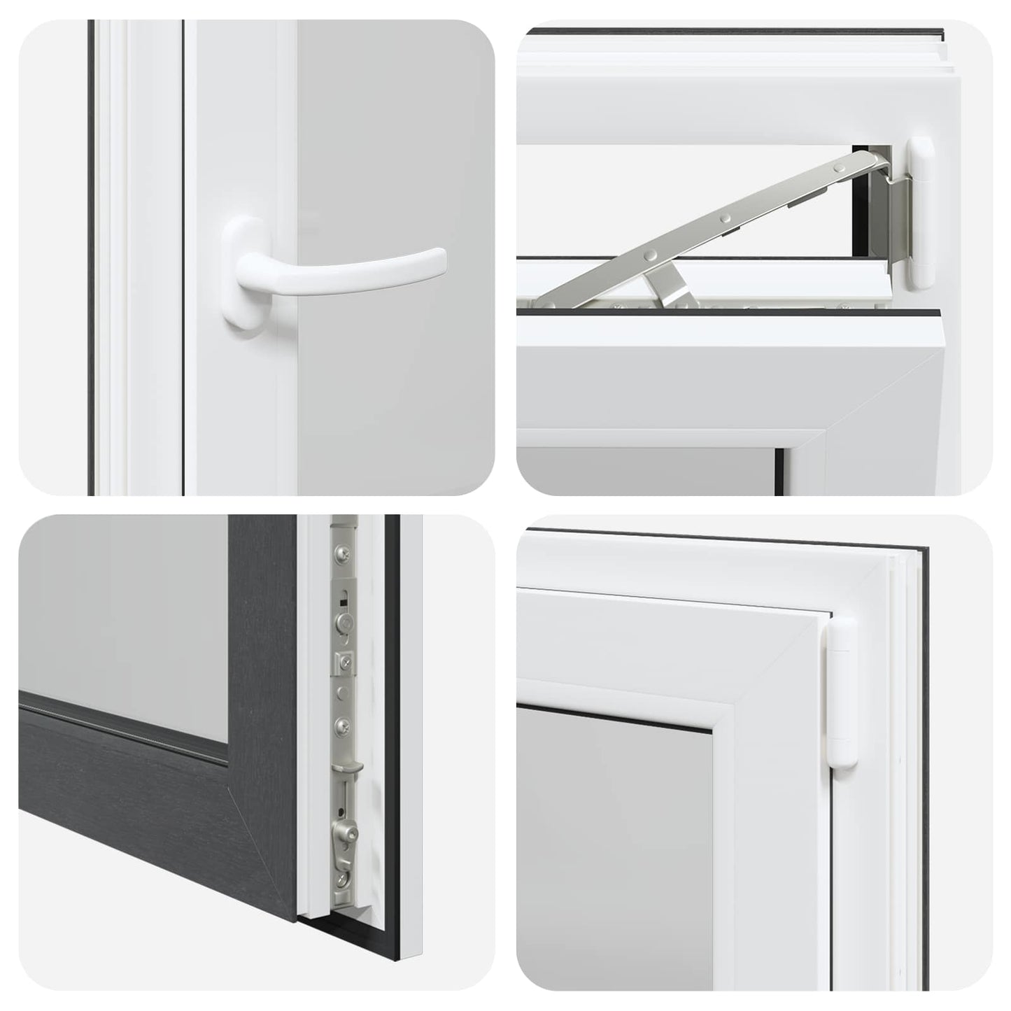 Finestra per Soffitta RISOR 60 x 80 cm PVC e Vetro Antracite | homemem39