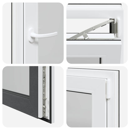 Finestra per Soffitta RISOR 60 x 80 cm PVC e Vetro Antracite | homemem39