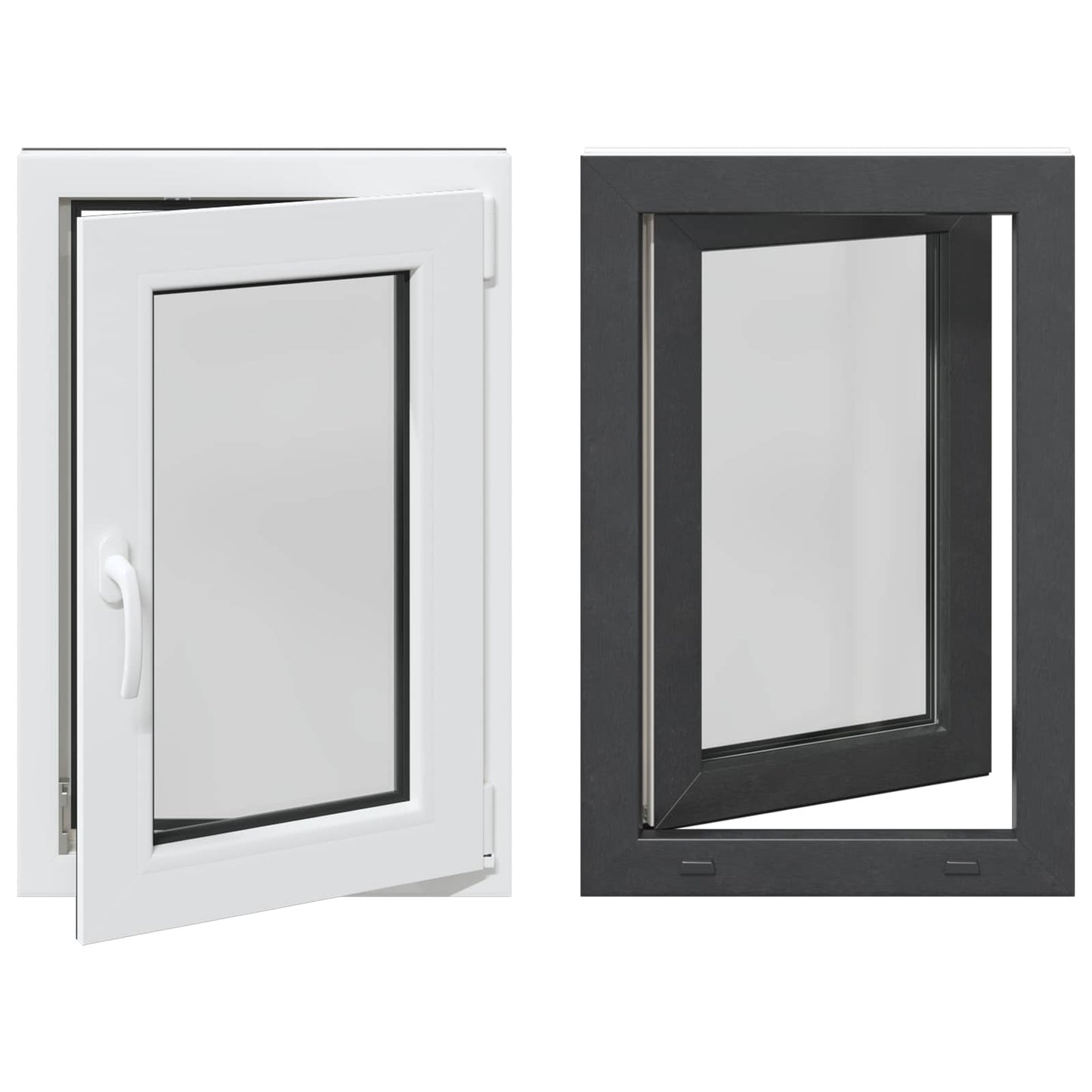Finestra per Soffitta RISOR 60 x 90 cm PVC e Vetro Antracite | homemem39