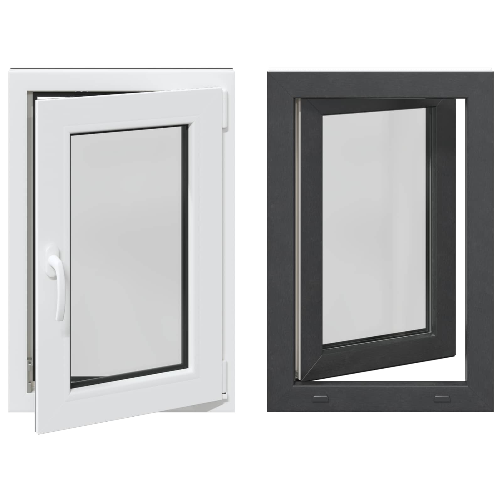 Finestra per Soffitta RISOR 60 x 90 cm PVC e Vetro Antracite | homemem39