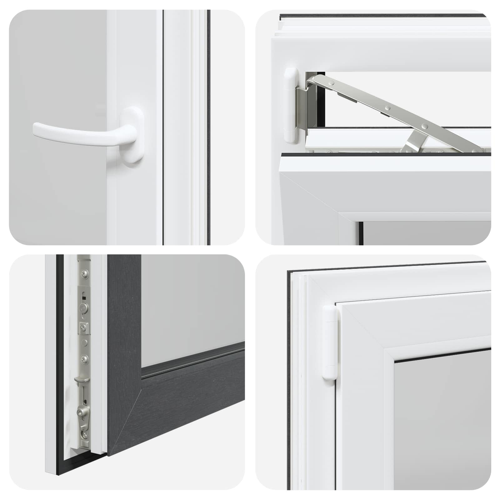 Finestra per Soffitta RISOR 60 x 100 cm PVC e Vetro Antracite | homemem39