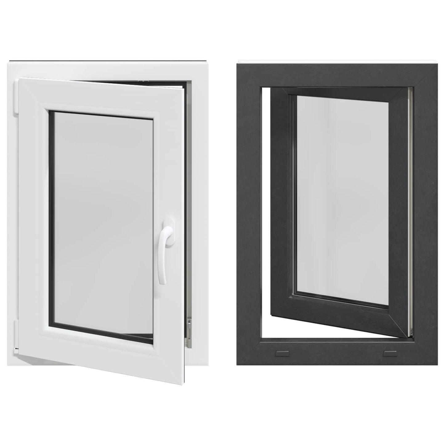 Finestra per Soffitta RISOR 60 x 100 cm PVC e Vetro Antracite | homemem39