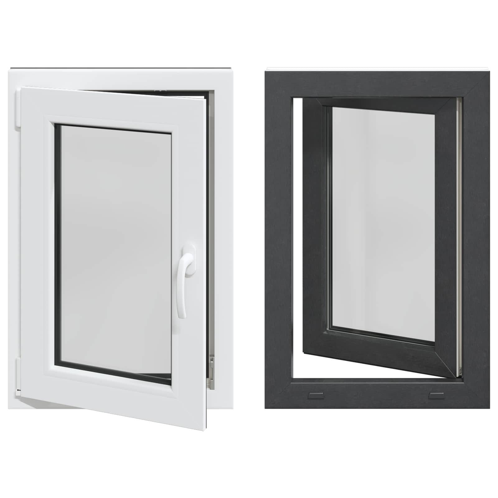 Finestra per Soffitta RISOR 60 x 100 cm PVC e Vetro Antracite | homemem39