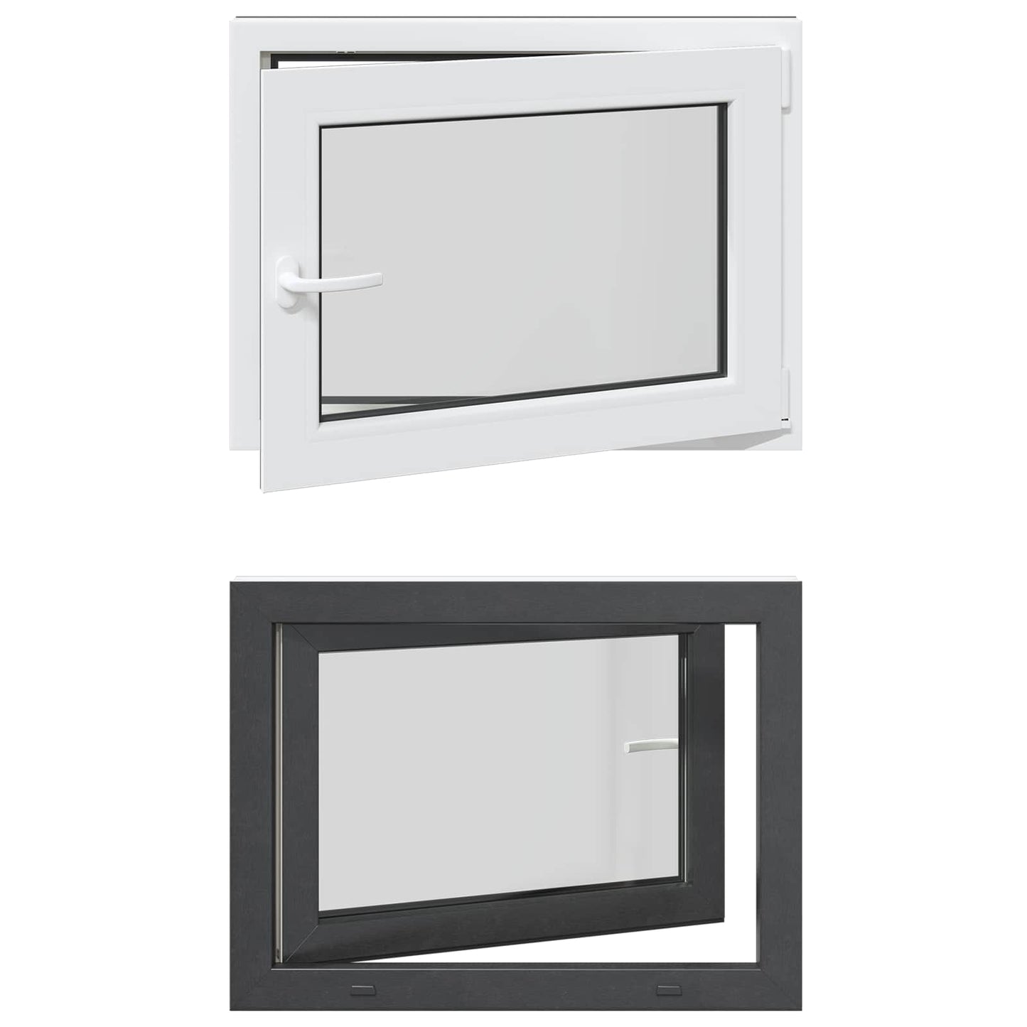 Finestra per Soffitta RISOR 80 x 50 cm PVC e Vetro Antracite