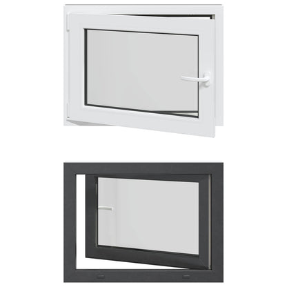 Finestra per Soffitta RISOR 80 x 70 cm PVC e Vetro Antracite | homemem39