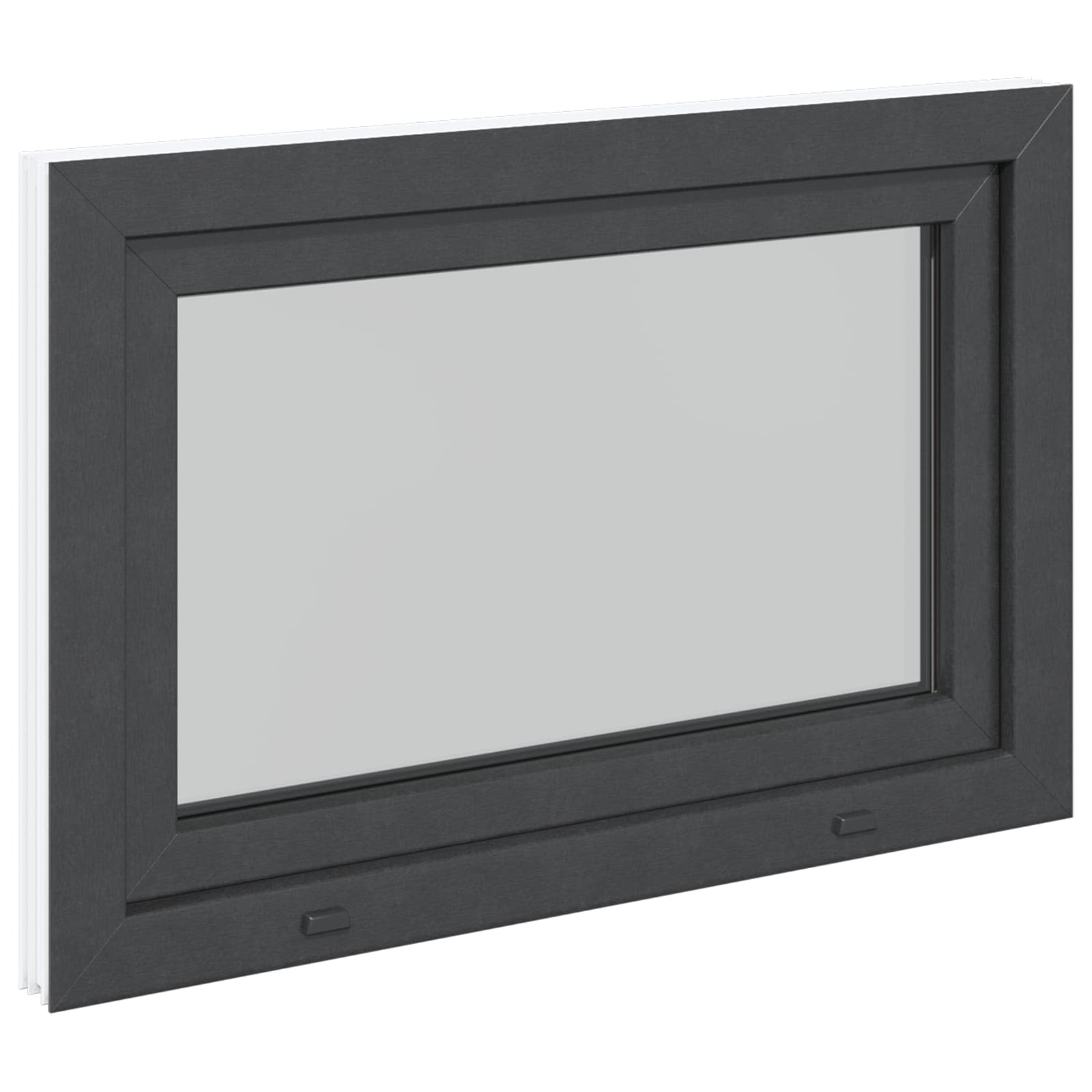 Finestra per Soffitta RISOR 90 x 50 cm PVC e Vetro Antracite | homemem39